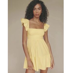 Yellow Reformation Mini Dress